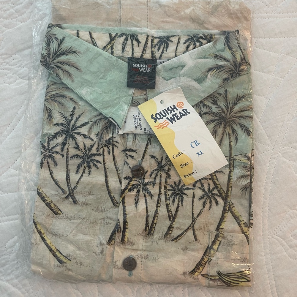 Tropical Button Down Shirt NWT SQUISH WEAR Size XL